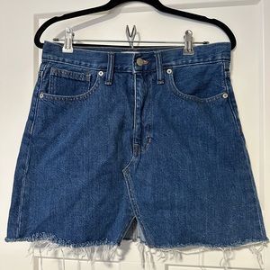 Madewell Rigid Denim A-Line Skirt Size 28